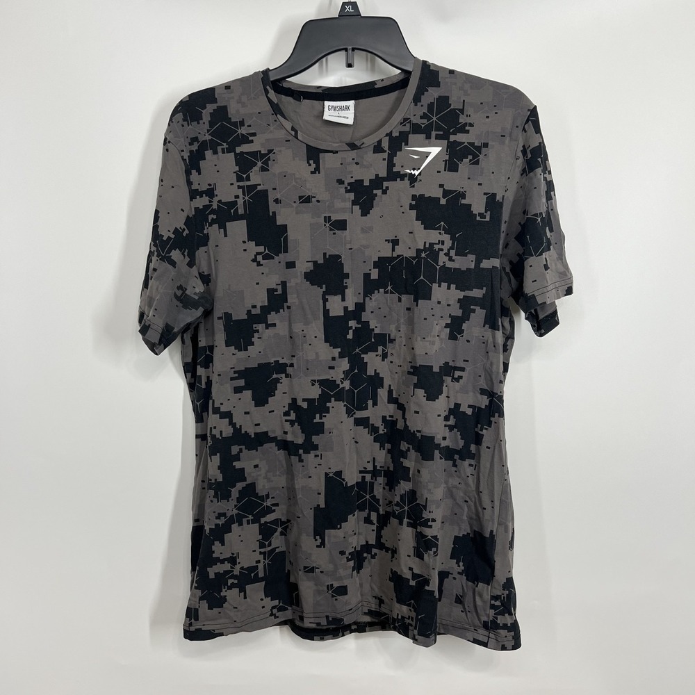 Gymshark Critical T Shirt Mens L Camo Gym Weightlifting Running Workout Yoga SS